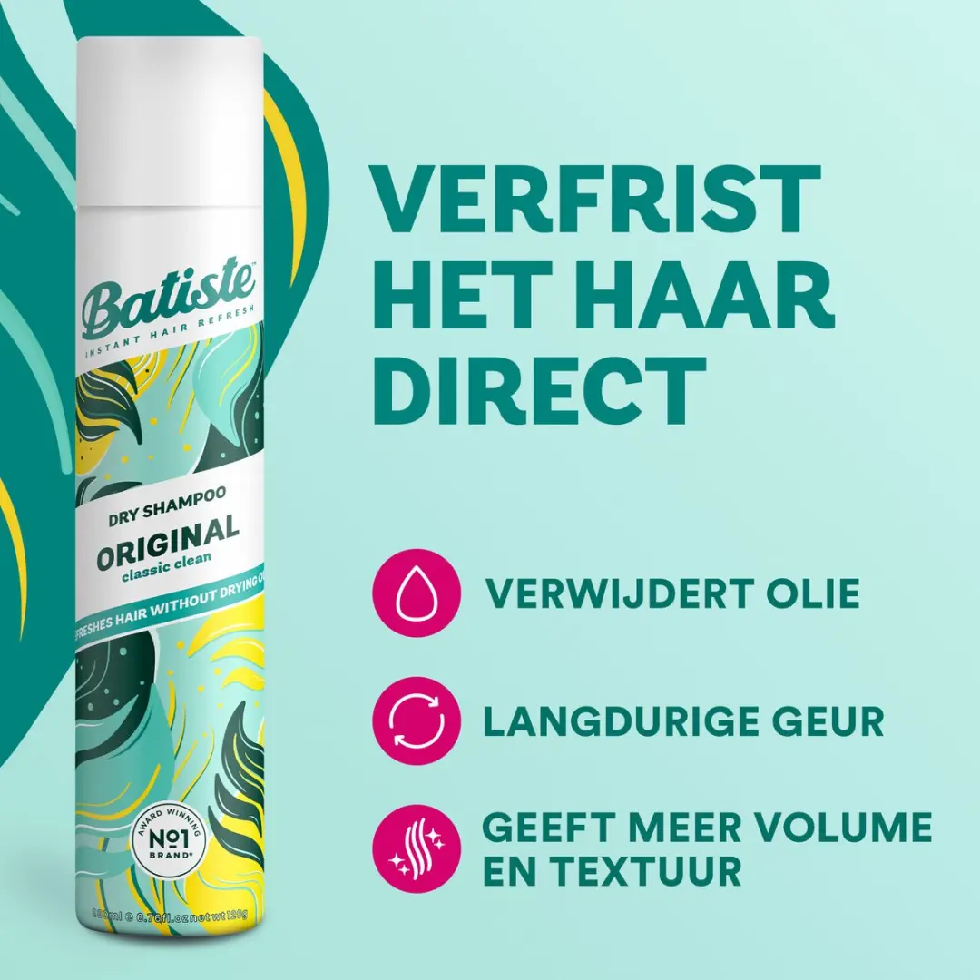 Batiste Droogshampoo Original 6x200ml