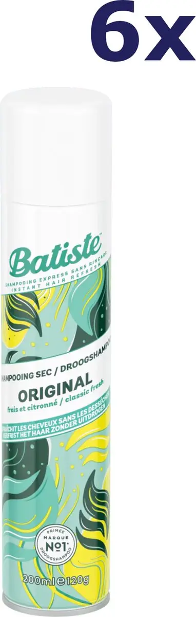 Batiste Droogshampoo Original 6x200ml