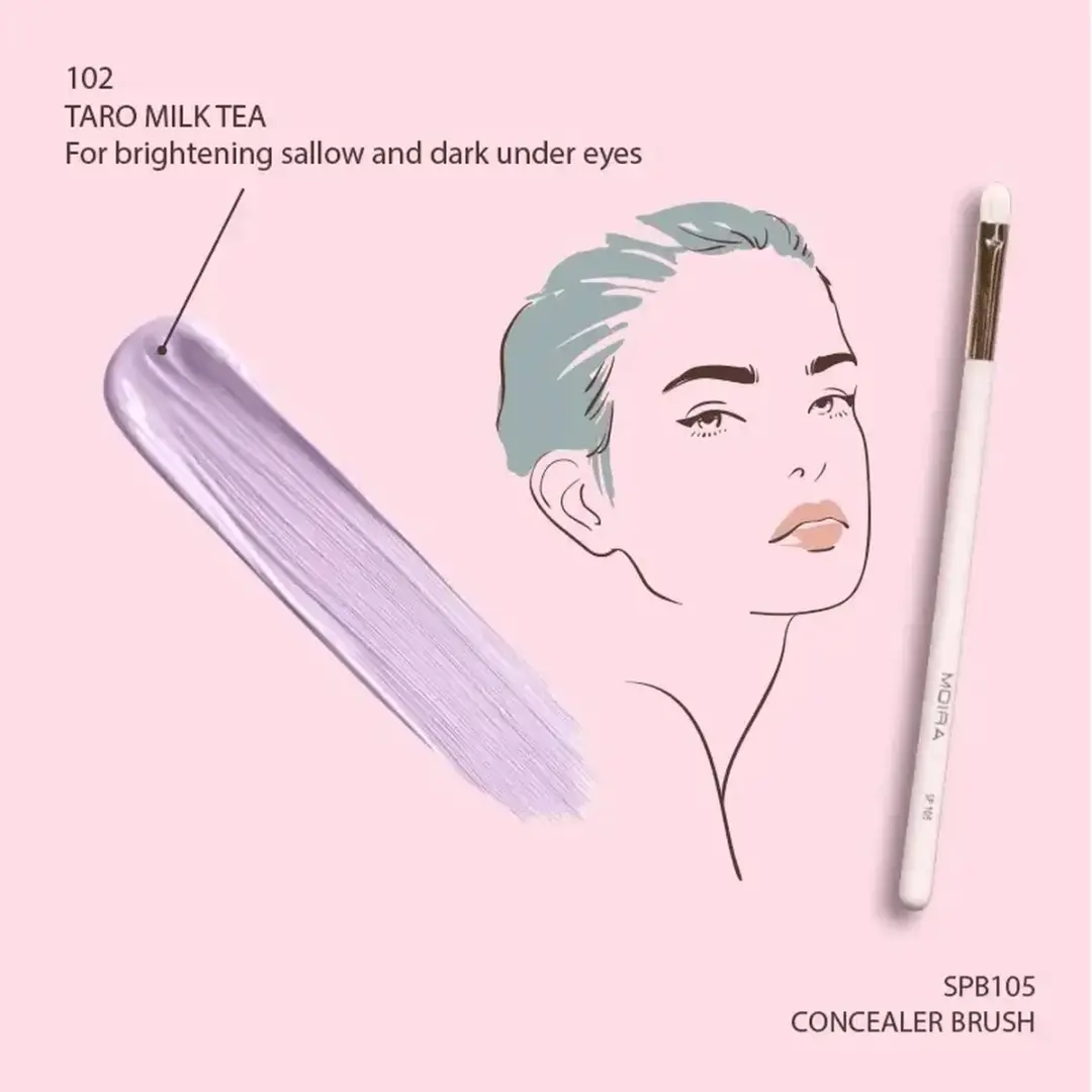 Moira Color Correcting Concealer 102 Taro Milk Tea - 7.5ml - Licht paars - afbeelding 6 van 6