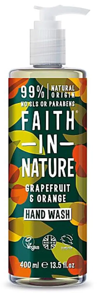 Faith In Nature Grapefruit & Orange Handzeep 400ml - Met pomp
