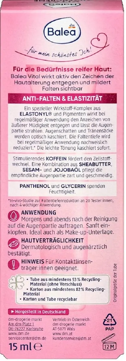 Balea Oogcreme Anti-Rimpel 15ml