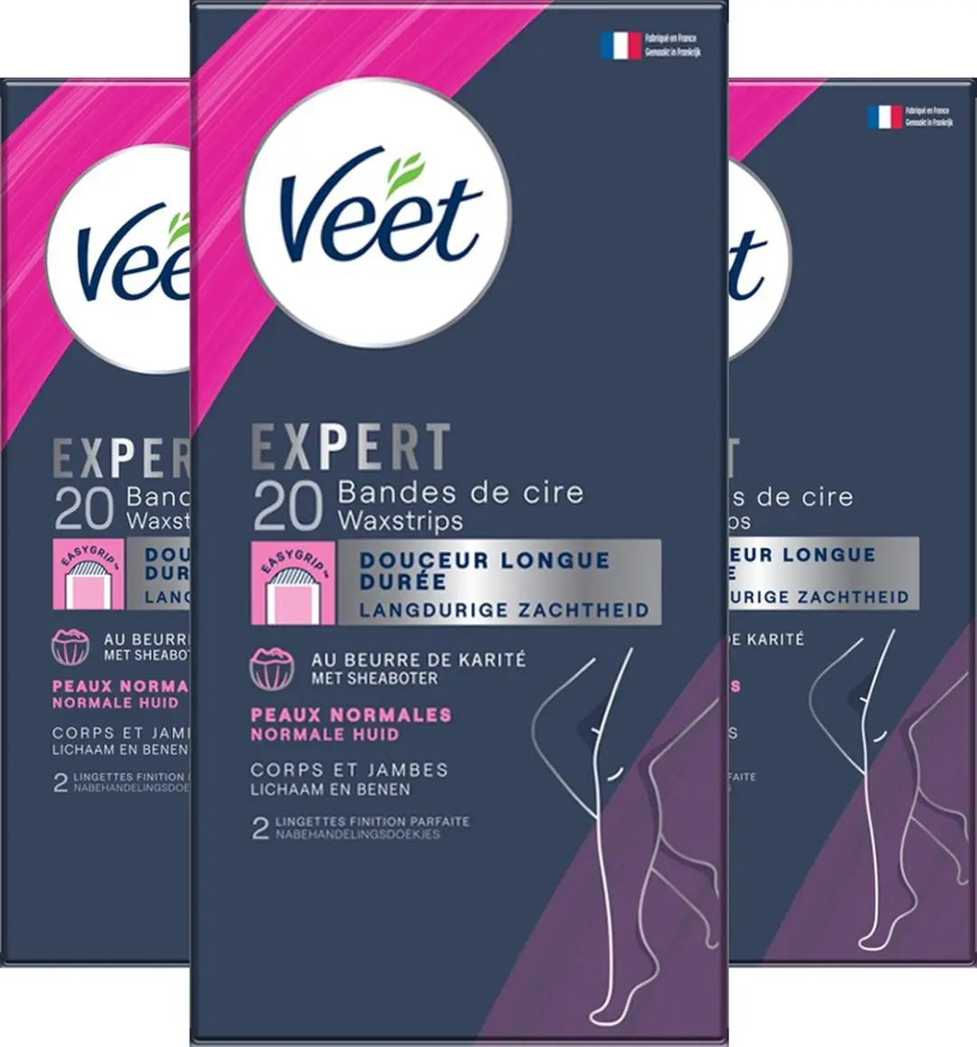 Veet Expert Koude Wasstrips Benen Normal 60 Stuks