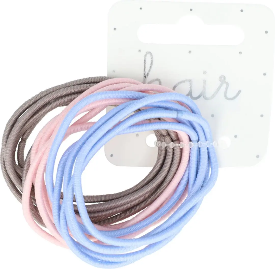 Haarsoires Basic Haarelastieken - 18 Stuks - Roze/Bruin/Blauw