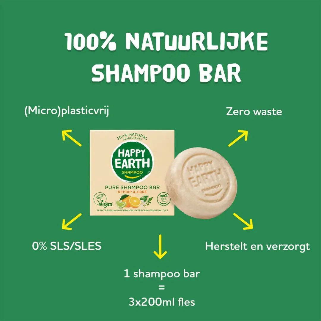 Happy Earth Shampoo Bar Repair & Care 70g