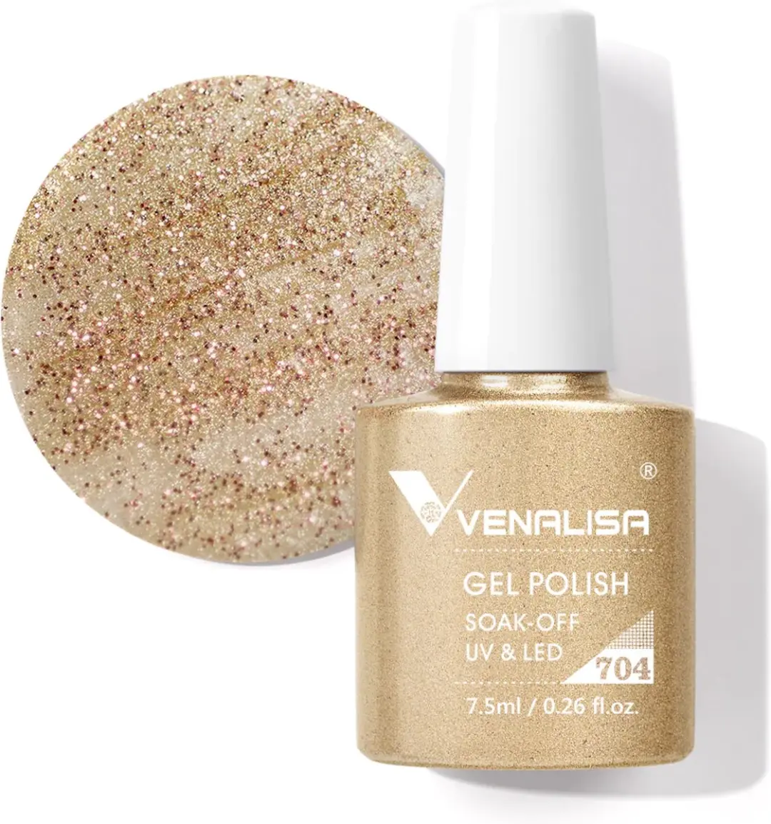 Venalisa Gold Sparkle UV Gellak 7.5ml