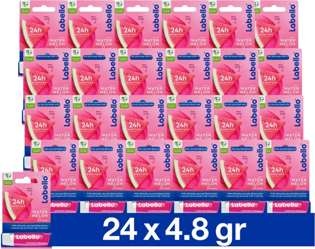 Labello Watermelon Shine Lippenbalsem - 24x4.8ml