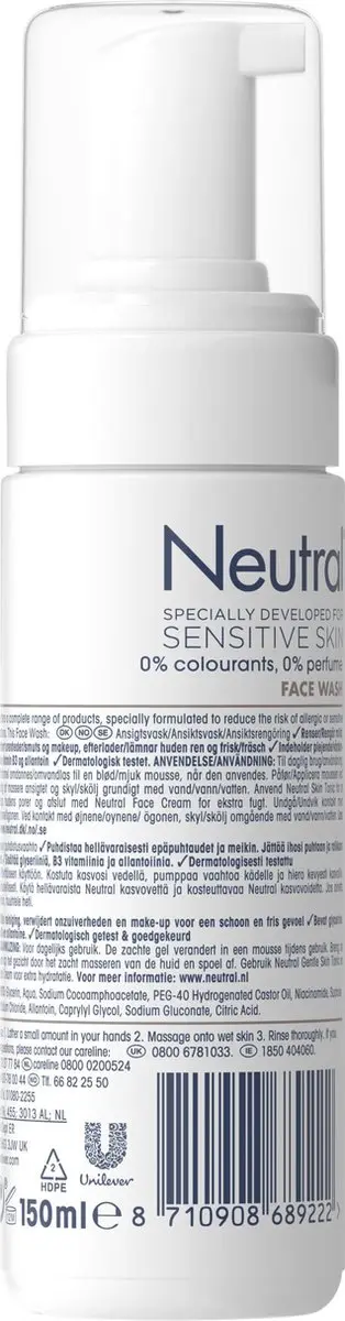 Neutral 0% Face Wash Gezichtsreiniging 150ml