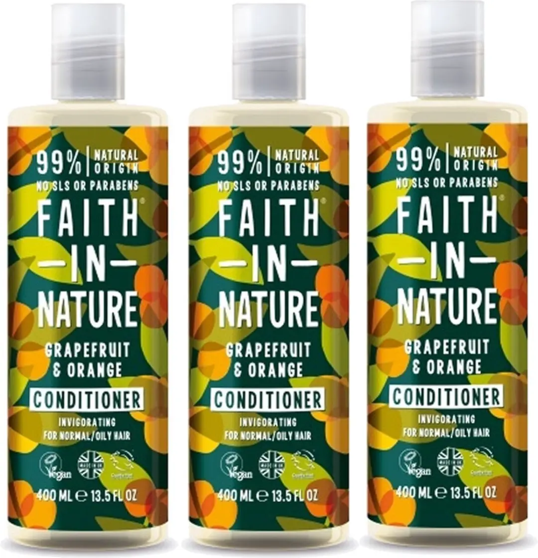 Faith In Nature Conditioner Grapefruit & Orange 3x400ml