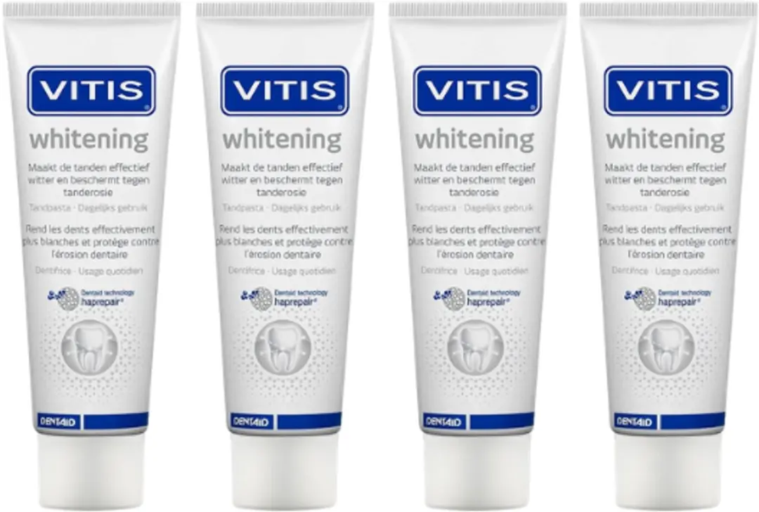Vitis Whitening Tandpasta 4x75ml