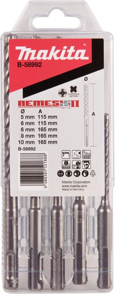 Makita SDS Plus Steenboren 5-delig - Beton/Steen - afbeelding 6 van 6