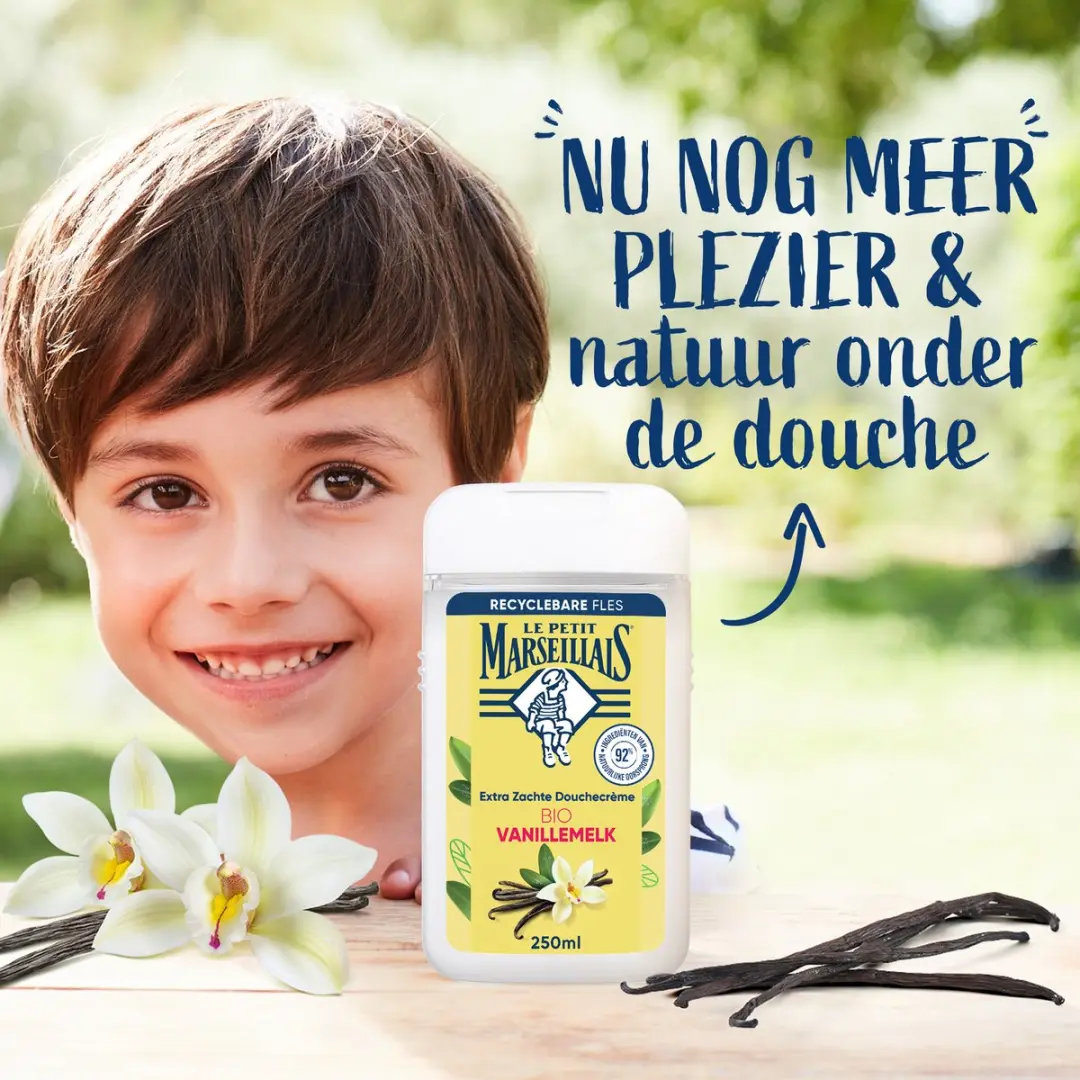 Le Petit Marseillais Douchegel Bio Vanillemelk - 6x250ml