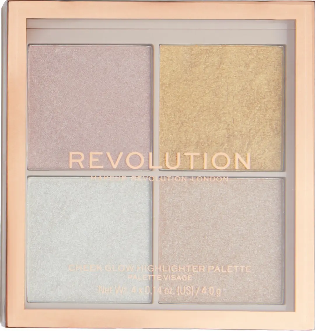 Makeup Revolution Ultimate Lights Cheek Glow Palette - 16g - 4 Stuks