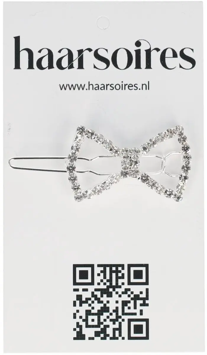 Haarsoires Haarspeld 3cm - Strass Steentjes Zilver