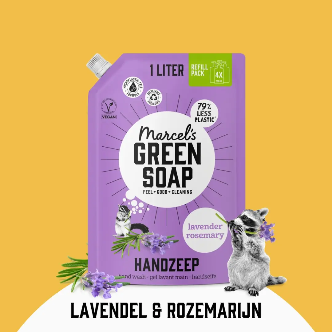 Marcel's Green Soap Handzeep Navulling Lavendel & Rozemarijn - 6x1L