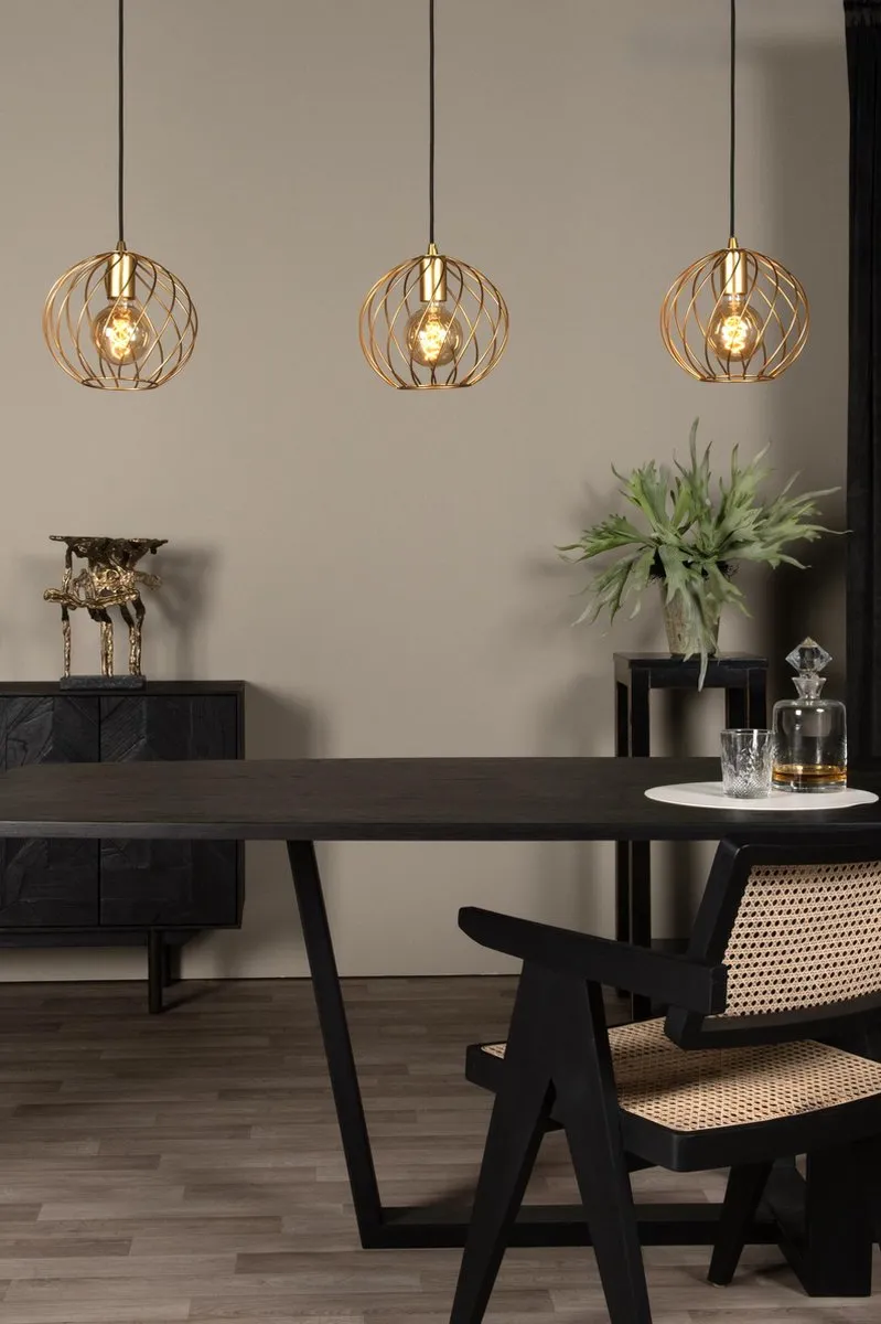 Lucide Danza Hanglamp 3xE27 - Mat Goud/Messing