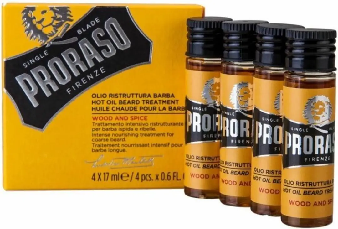 Proraso Hot Oil Wood & Spice - 4×17 ml - afbeelding 6 van 6