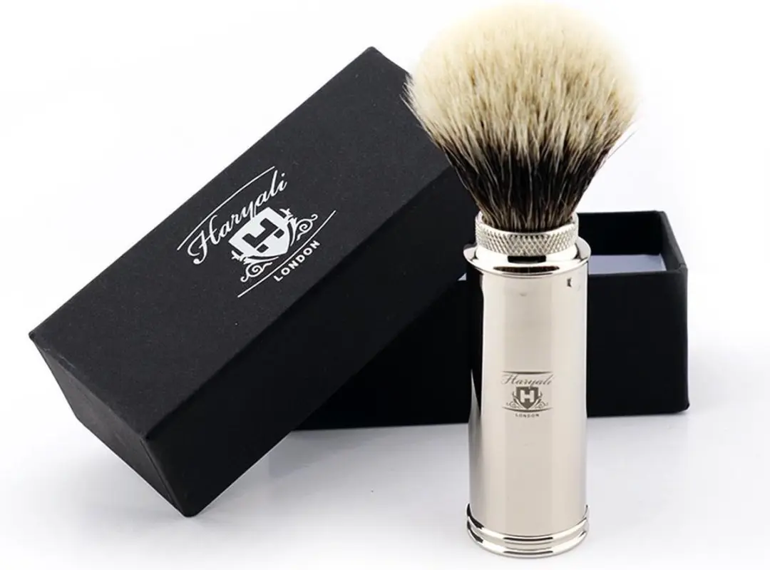 Haryali London Silver Tip Scheerkwast