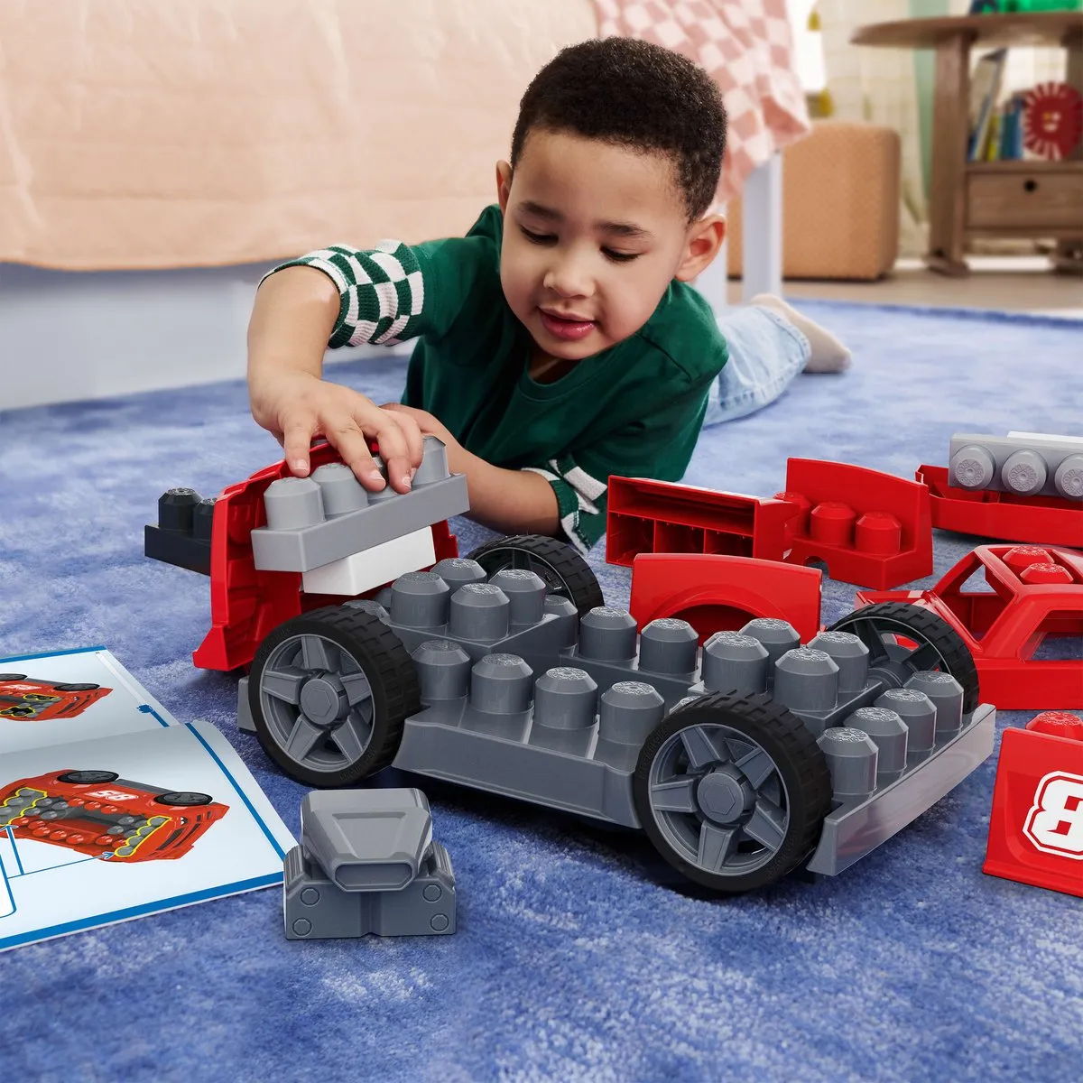 Mega Bloks Bouw- en Rijraceauto