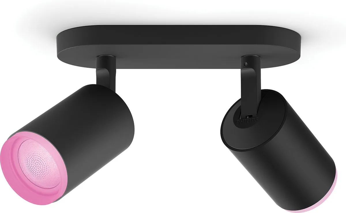 Philips Hue Fugato Opbouwspot 2-spots - Zwart