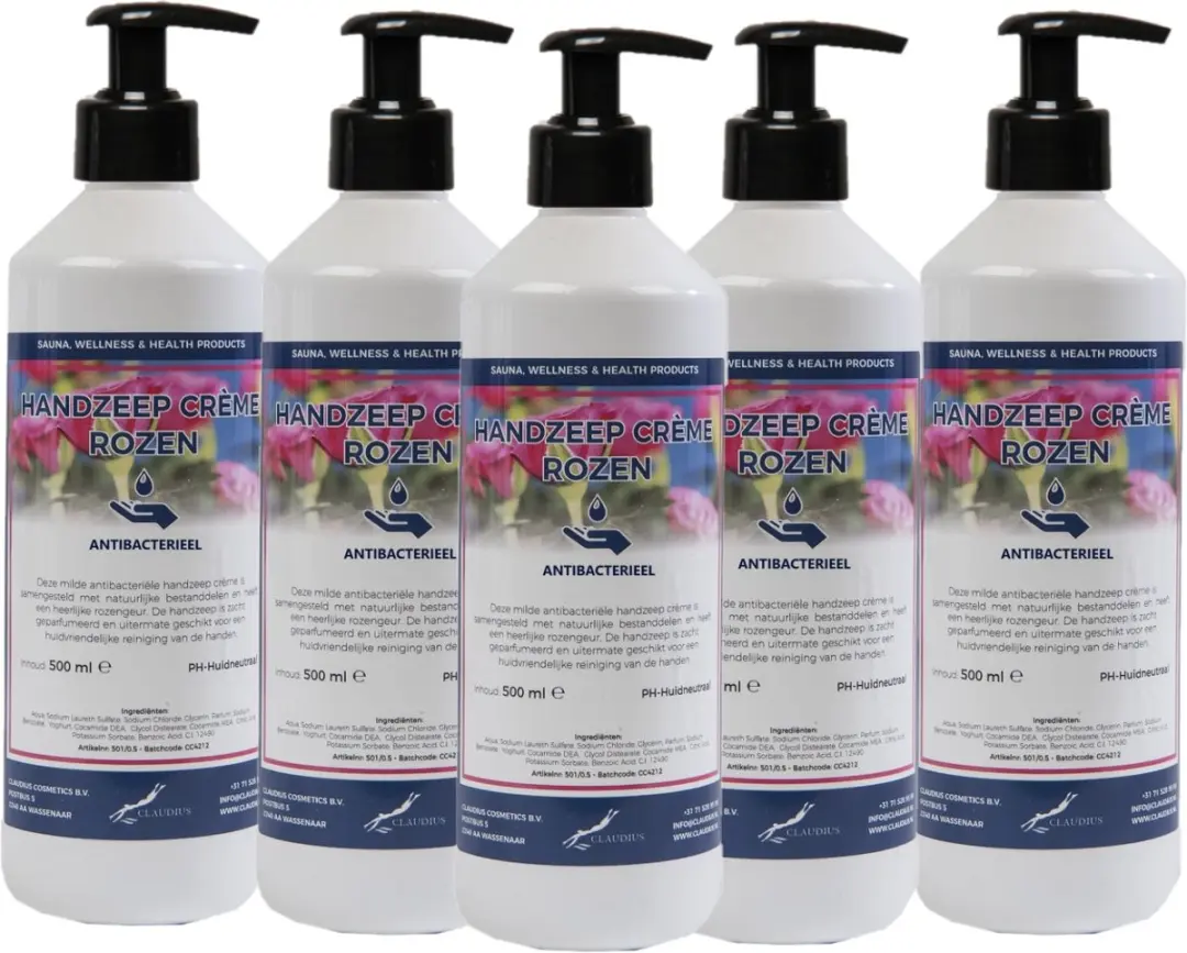 Splashbox Cosmetics Handzeep Rozen 500ml - 5 Stuks