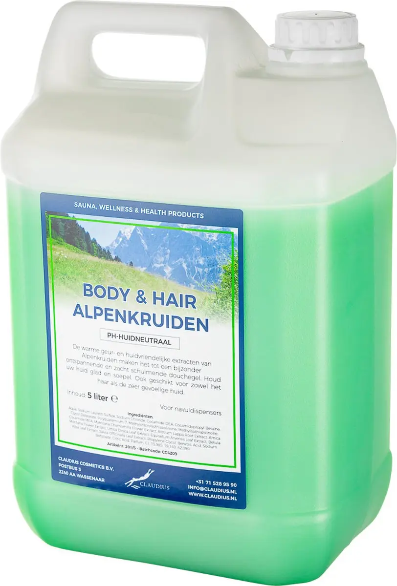 Splashbox Cosmetics Alpenkruiden Body & Hair 5L
