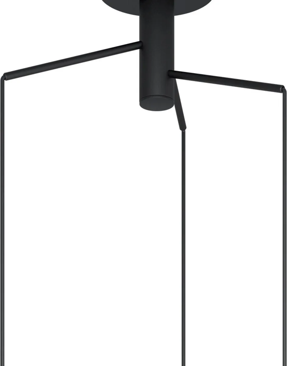 Eglo Basildon Hanglamp E27 - Ø61,5cm - Zwart/Bruin