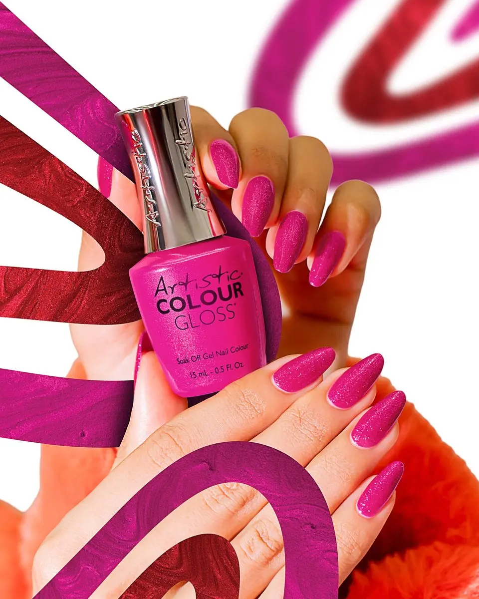 Artistic Nail Design Colour Revolution Totally Hypnotized - 15ml - Fuchsia Shimmer