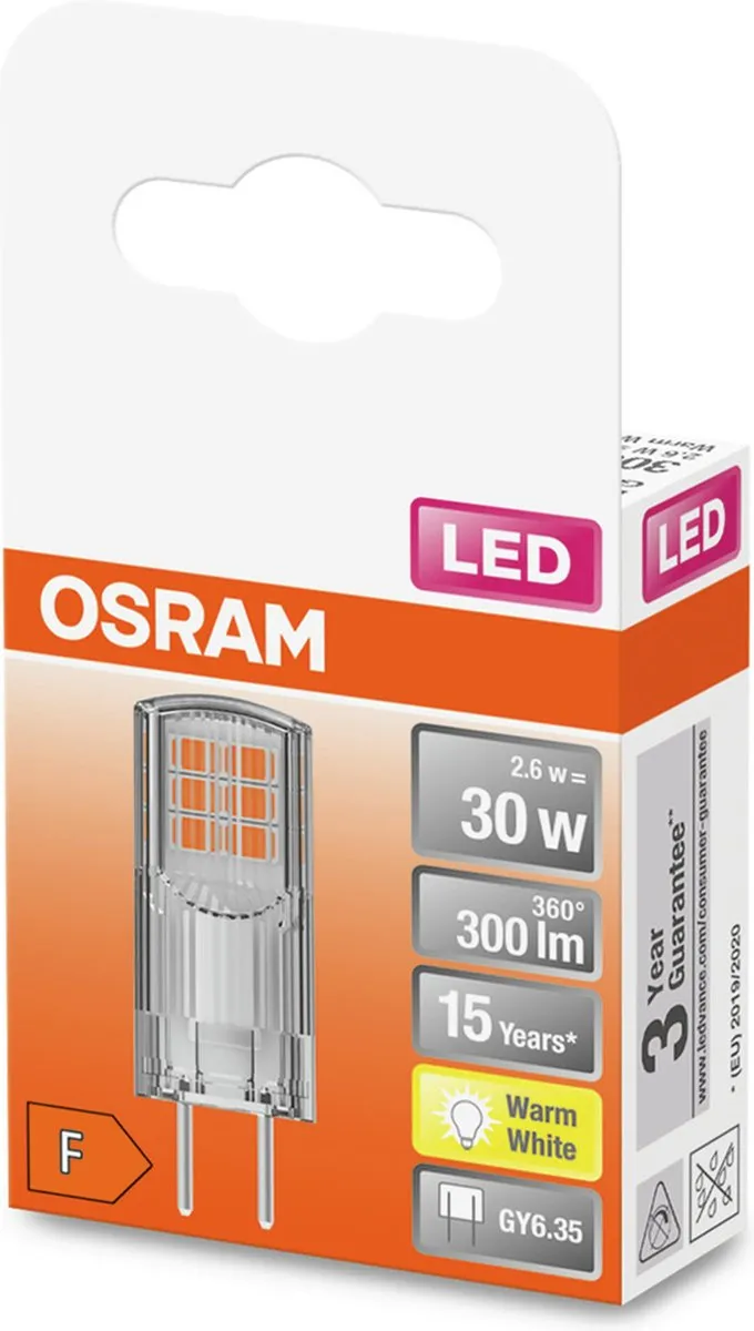 LEDVANCE OSRAM GY6.35 Ballon 2.6W Warmwit - 2700K