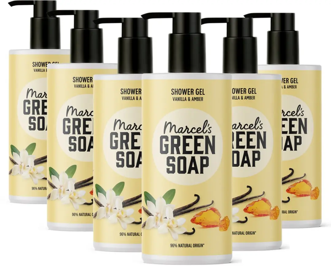 Marcel's Green Soap Douchegel Vanille & Amber 6x300ml