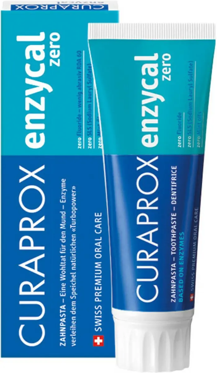 Curaprox Enzycal Zero Fluoride Tandpasta 75ml - 4 Stuks