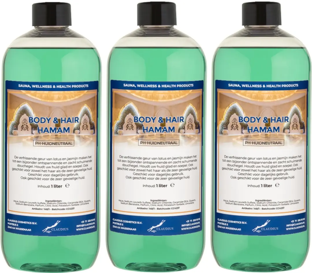 Splashbox Cosmetics Body & Hair Hamam 1L - 2 Stuks