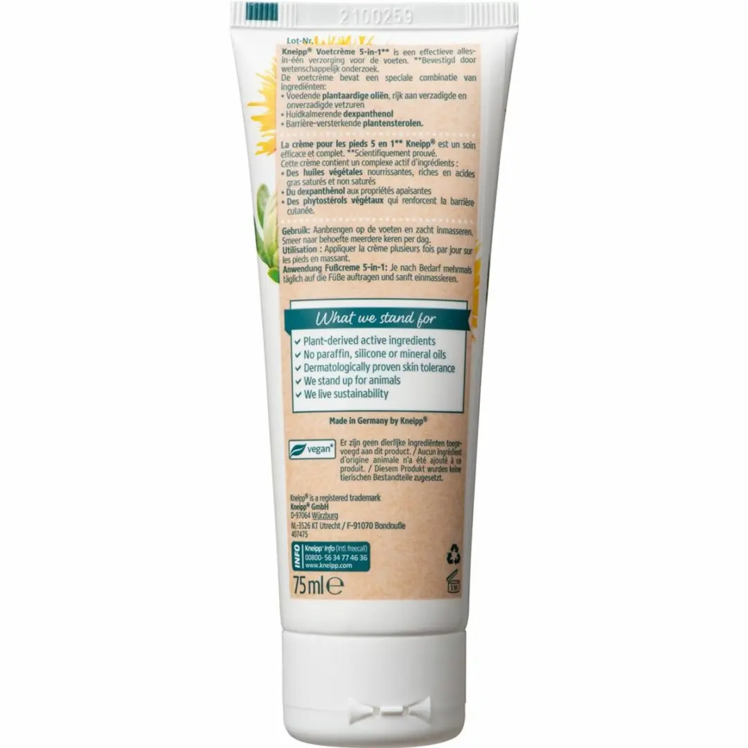 Kneipp Voetcrème 5-in-1 - 4x75ml