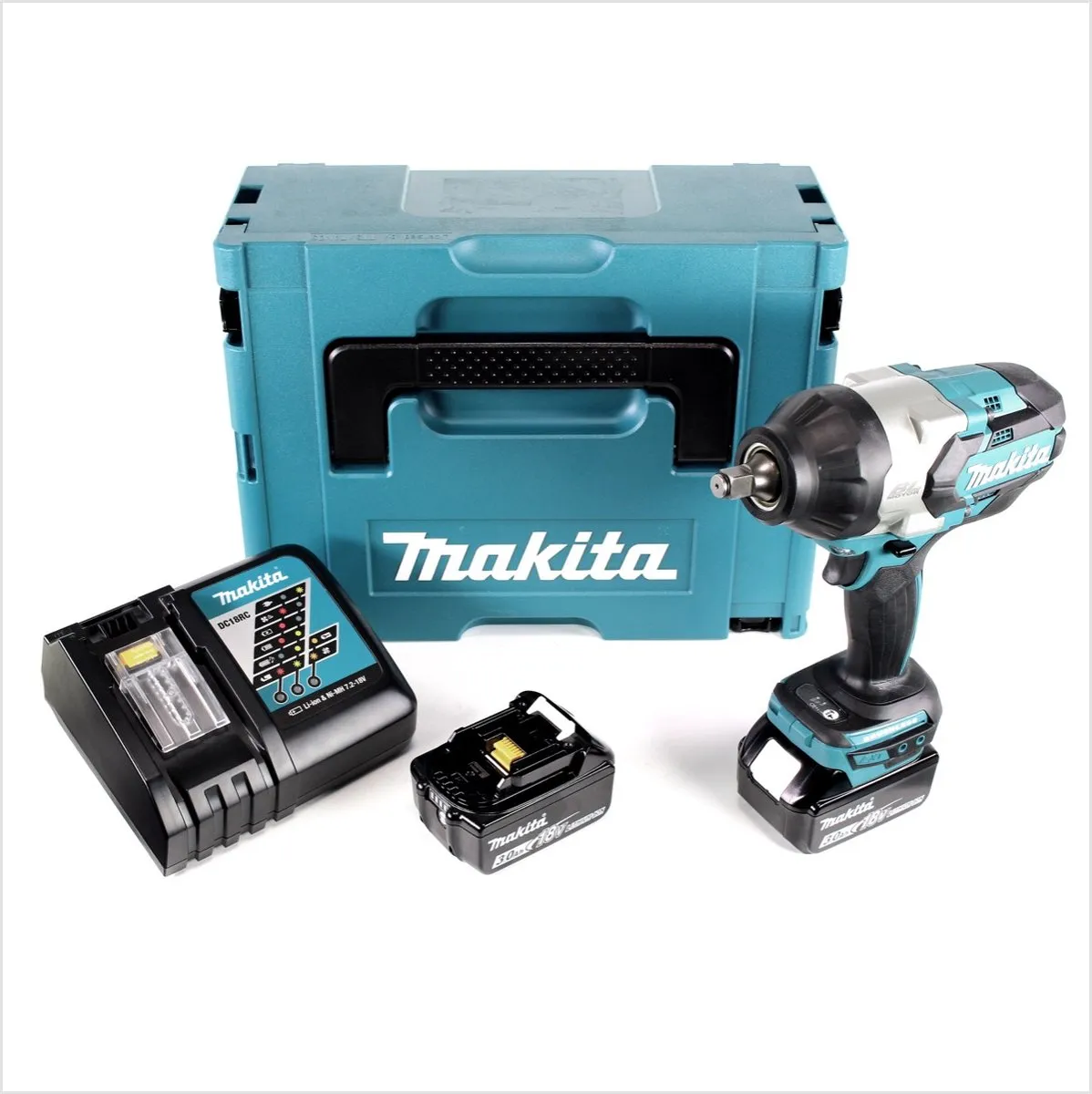 Makita DTW 1002 RFJ Slagmoersleutel 18V - 1000Nm - 2x 3.0Ah + Lader - afbeelding 3 van 5