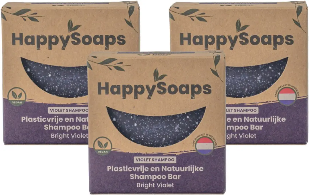 HappySoaps Bright Violet Shampoo Bar