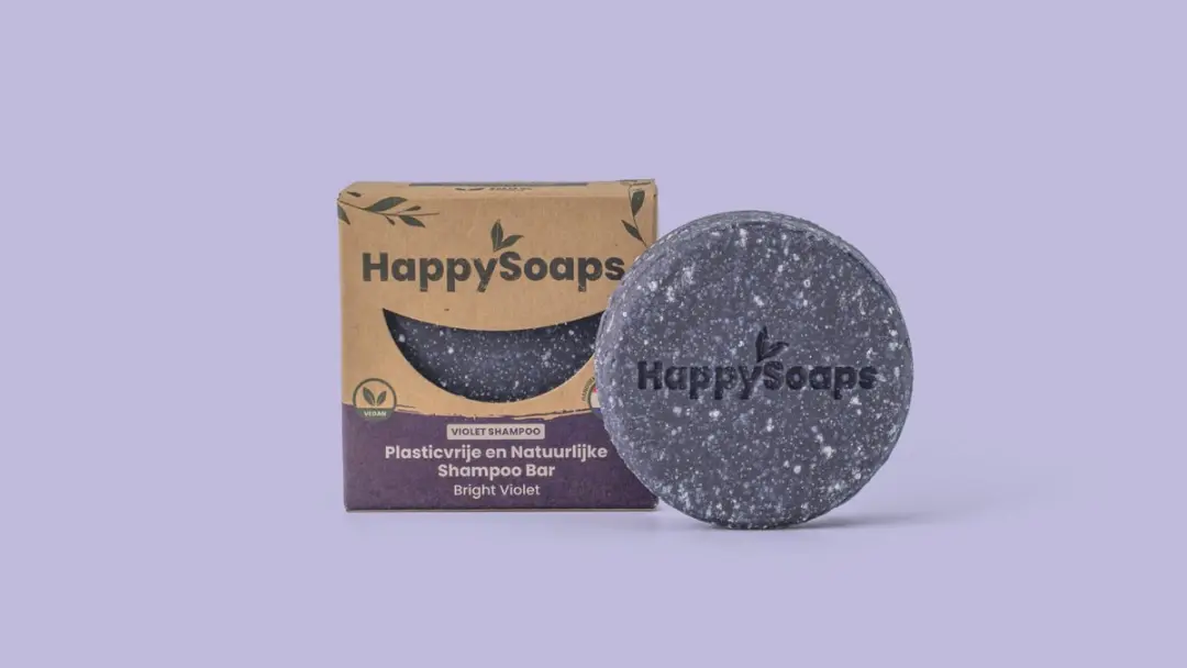 HappySoaps Bright Violet Shampoo Bar - 3x70g Zilvershampoo