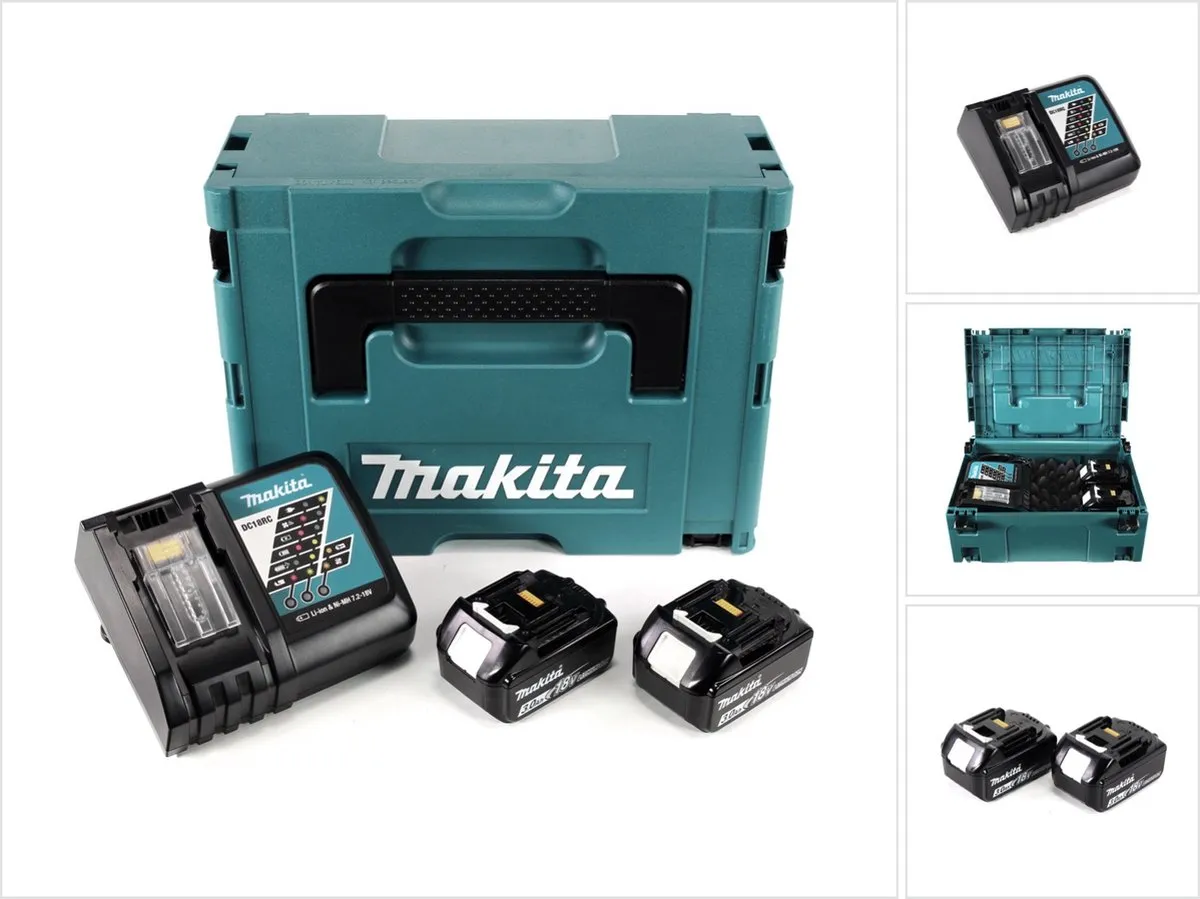 Makita Power Source Kit 18V 2x BL1830B 3.0Ah + DC18RC Oplader