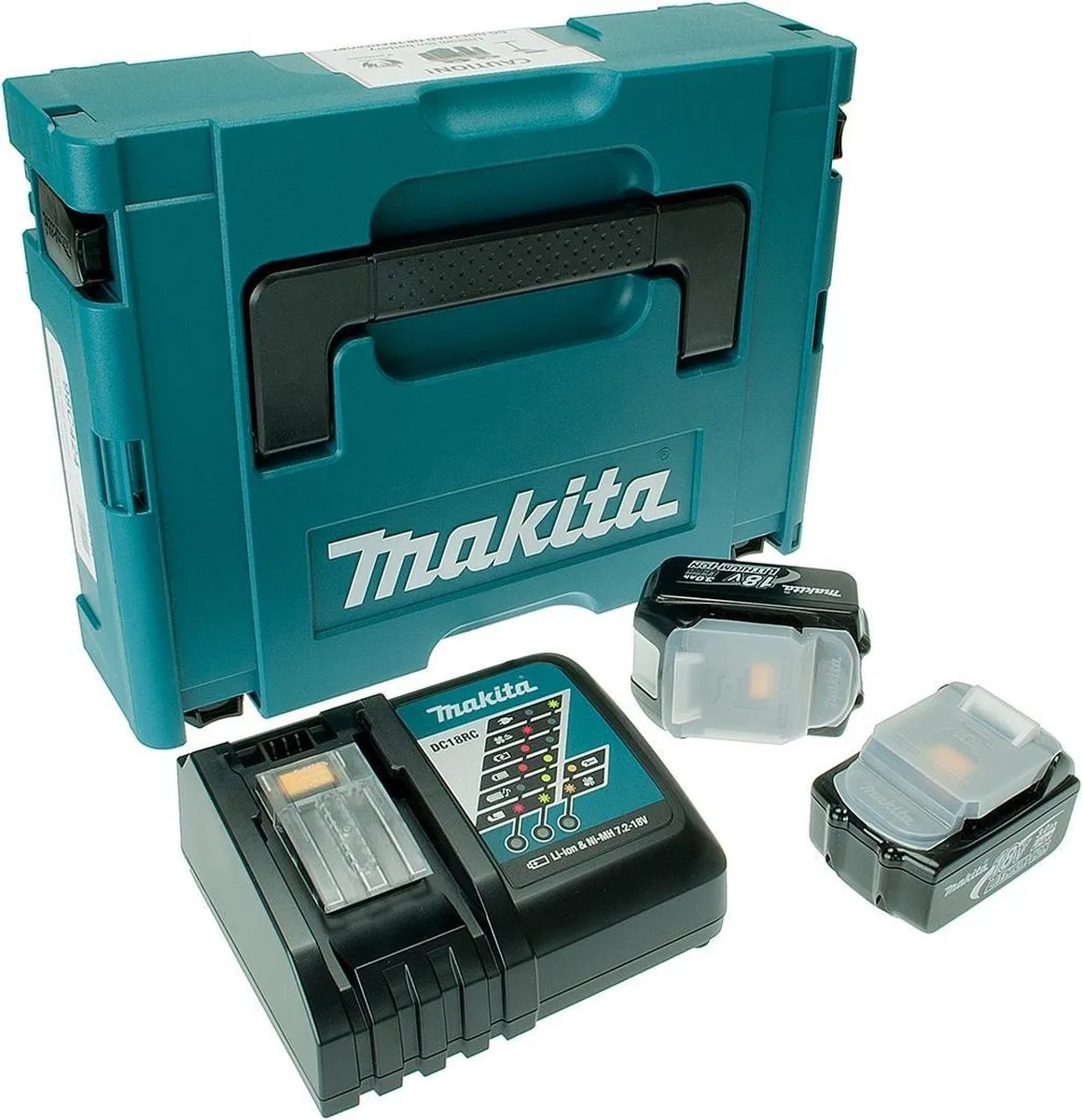Makita Power Source Kit 18V 2x BL1830B 3.0Ah + DC18RC Oplader