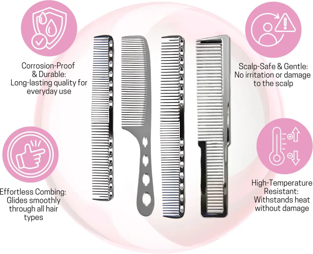 Guardian Beauty Kamset Aluminium - 4 Stuks Zilver