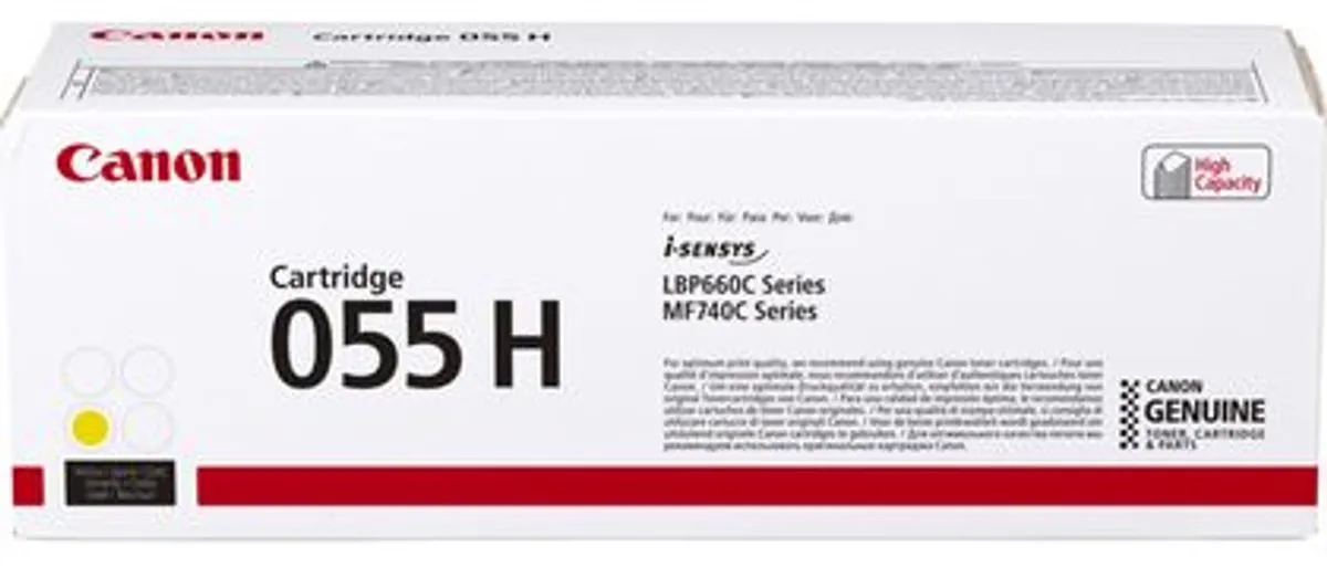 Canon 055H Geel Tonercartridge - 5900 Pagina's