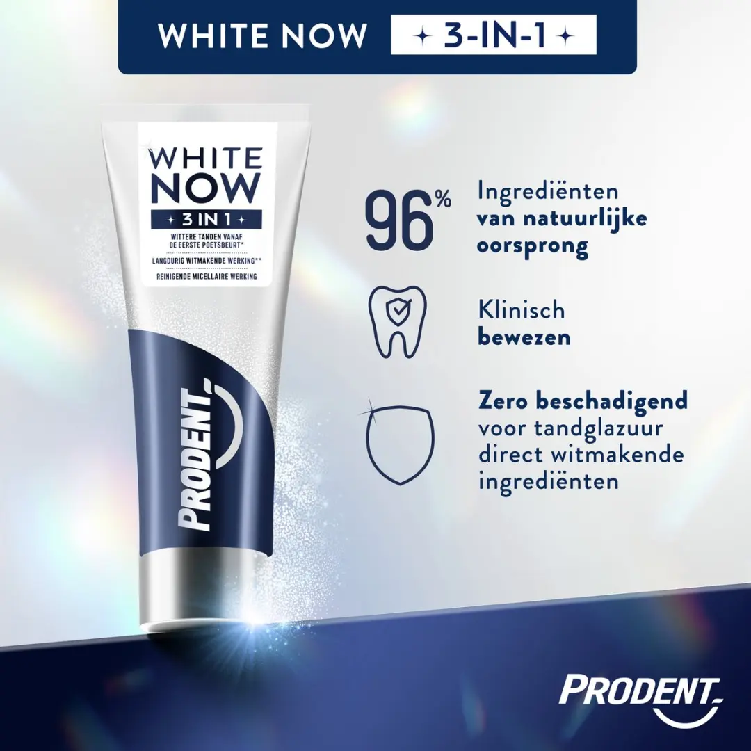 Prodent 3-in-1 Tandpasta White Now - 12x75ml