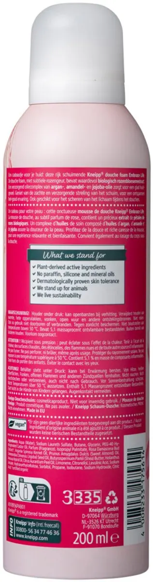 Kneipp Douche Foam Embrace Life 200ml - 3 Stuks