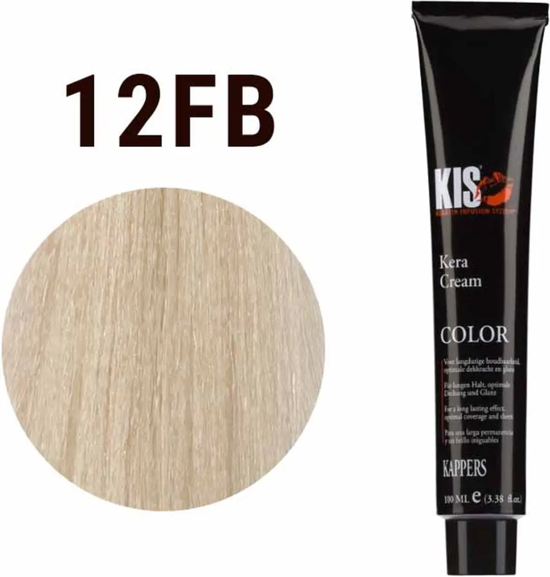 KIS KeraCream Color 12FB Permanent Haarkleuring 150ml - Zeer Licht Blond