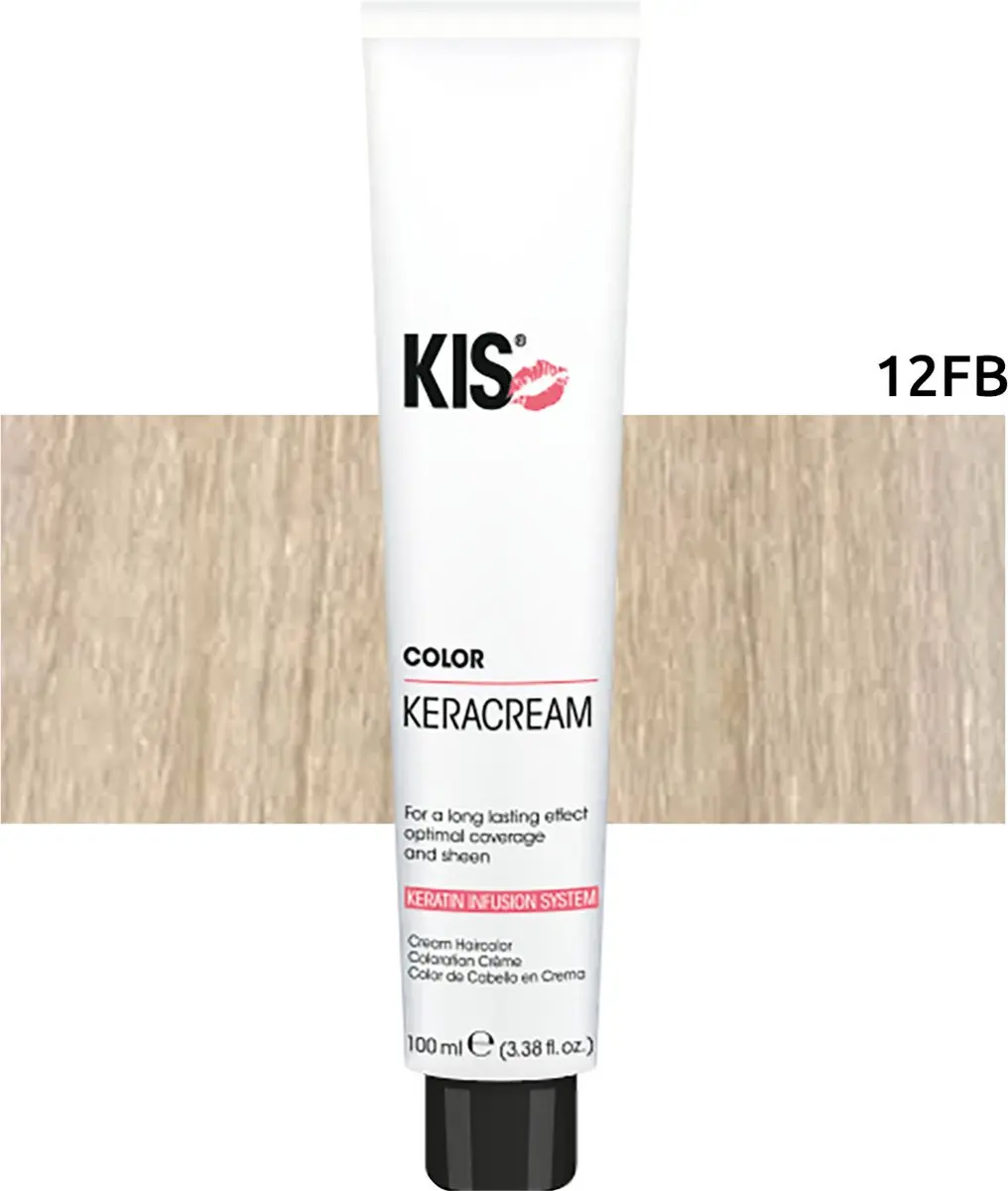 KIS KeraCream Color 12FB Permanent Haarkleuring 150ml - Zeer Licht Blond