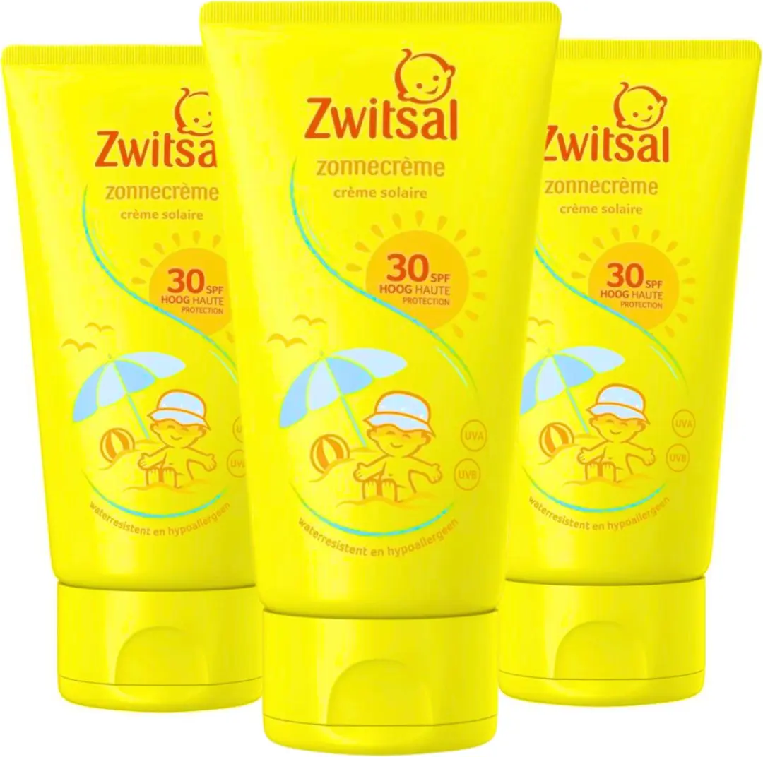 Zwitsal Zonnecrème SPF 30+ Kinderen 3x150ml