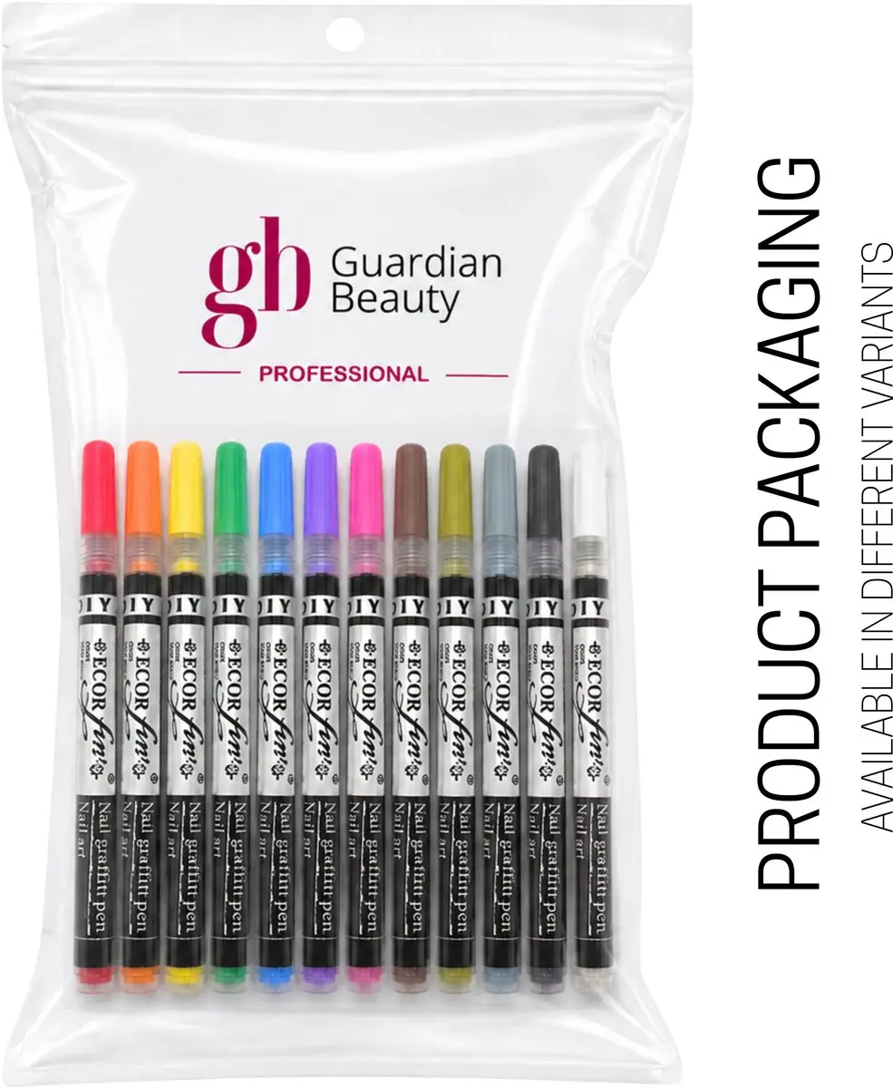 Guardian Beauty Nagelkunstpennen 12-delig - Acrylverf Markers 10ml - 12 Kleuren