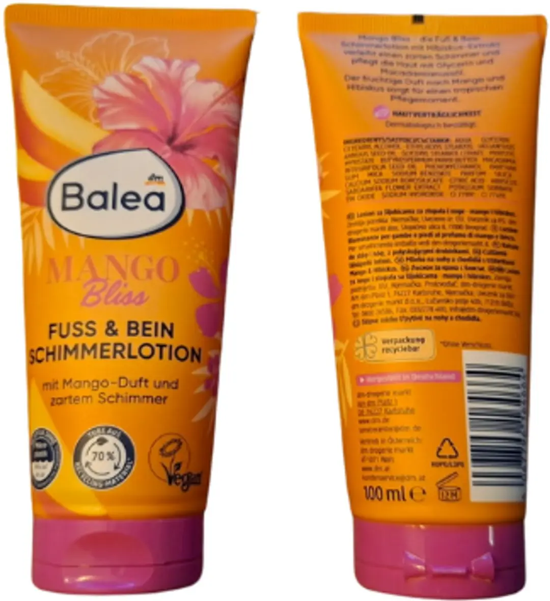 Balea Voet & Been Schimmerlotion 100ml