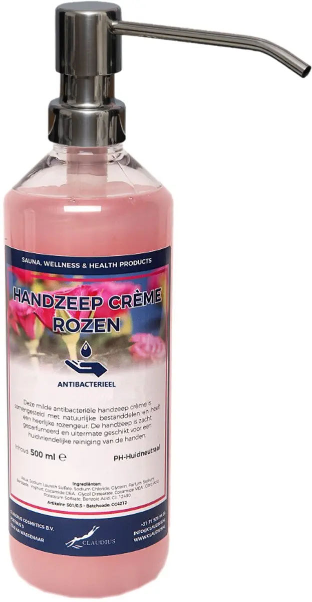 Splashbox Cosmetics Handzeep Crème Rozen 500ml