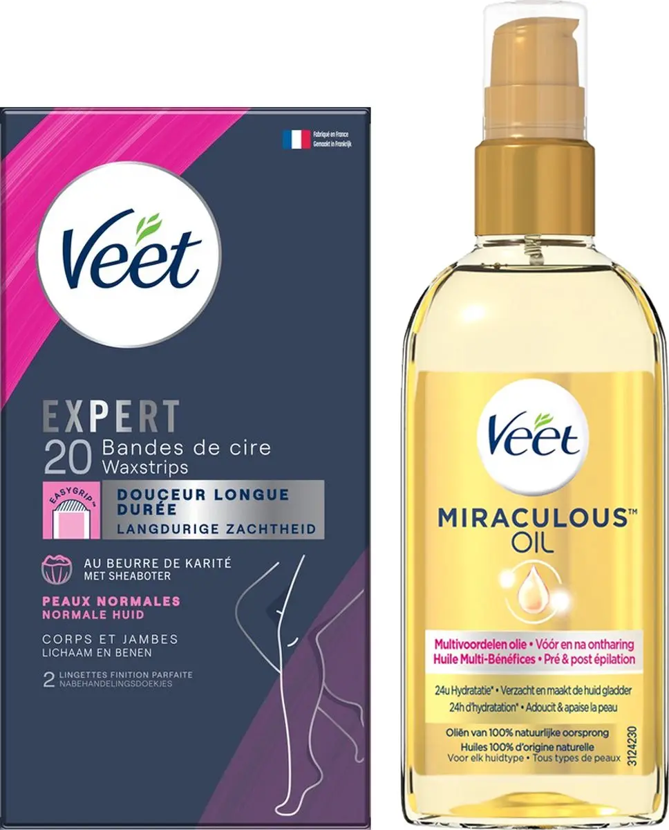 Veet Miraculous Oil Ontharingsstrips Benen Normal