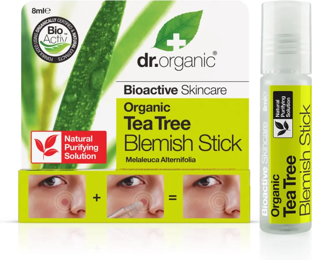 Dr Organic Tea Tree Anti-Puisten Roll On 8ml - afbeelding 6 van 6