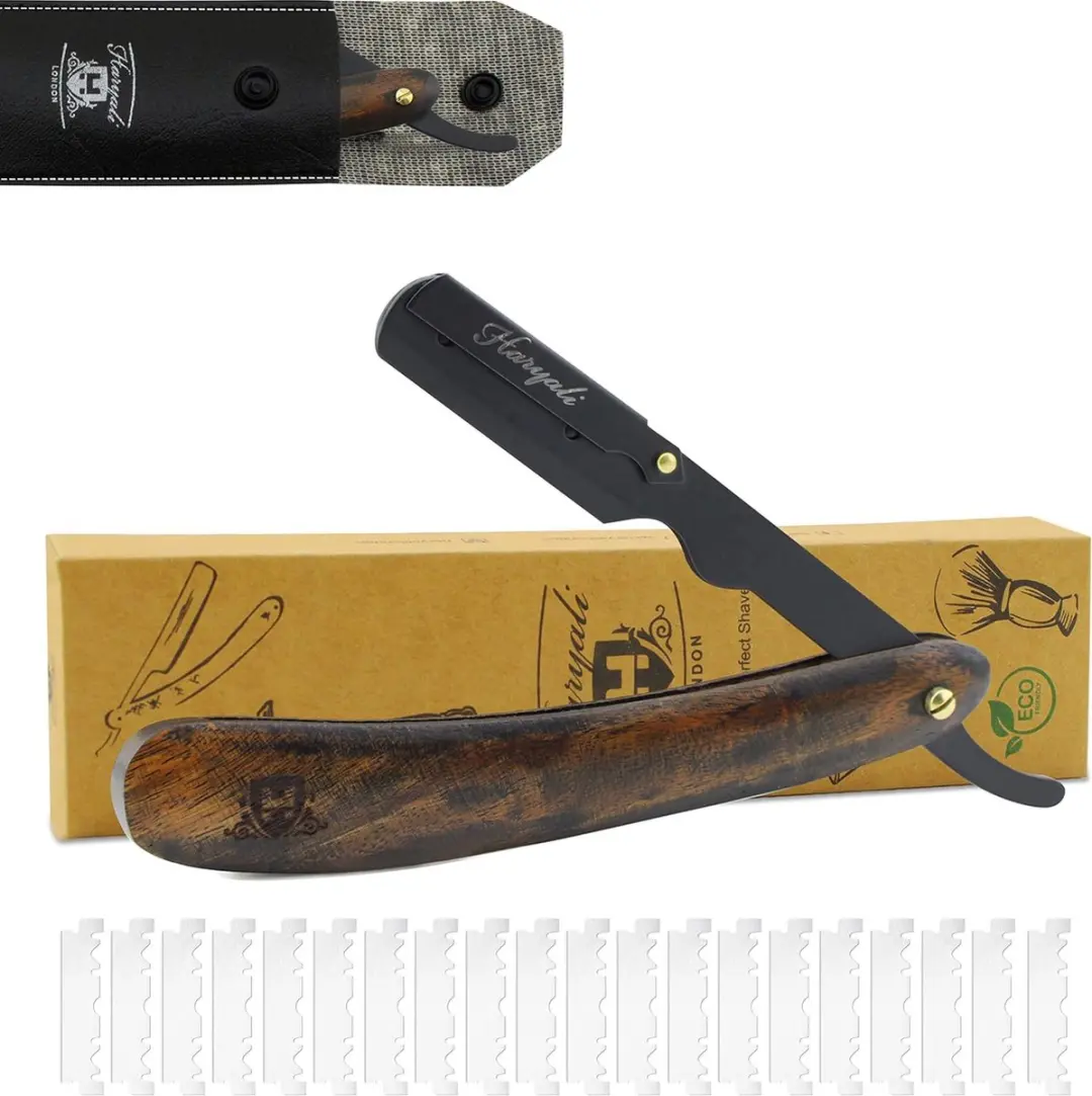 Haryali London Shavette Razor Black Wood